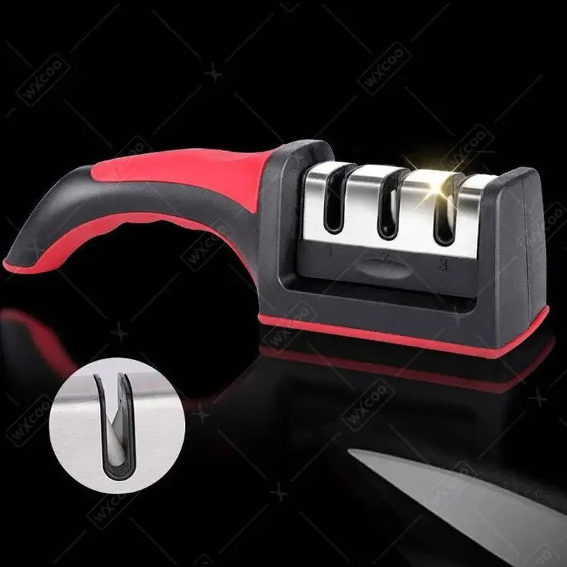 3-in-1 Knife Sharpener With Fruit And Meat Knife Peeler