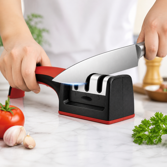 3-in-1 Knife Sharpener With Fruit And Meat Knife Peeler
