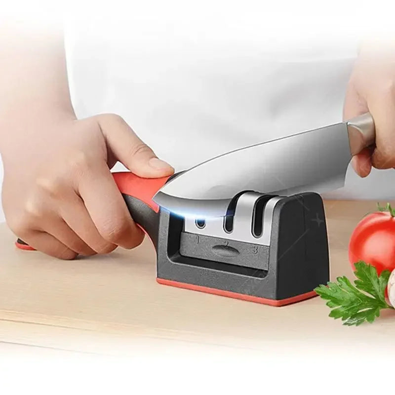 3-in-1 Knife Sharpener With Fruit And Meat Knife Peeler