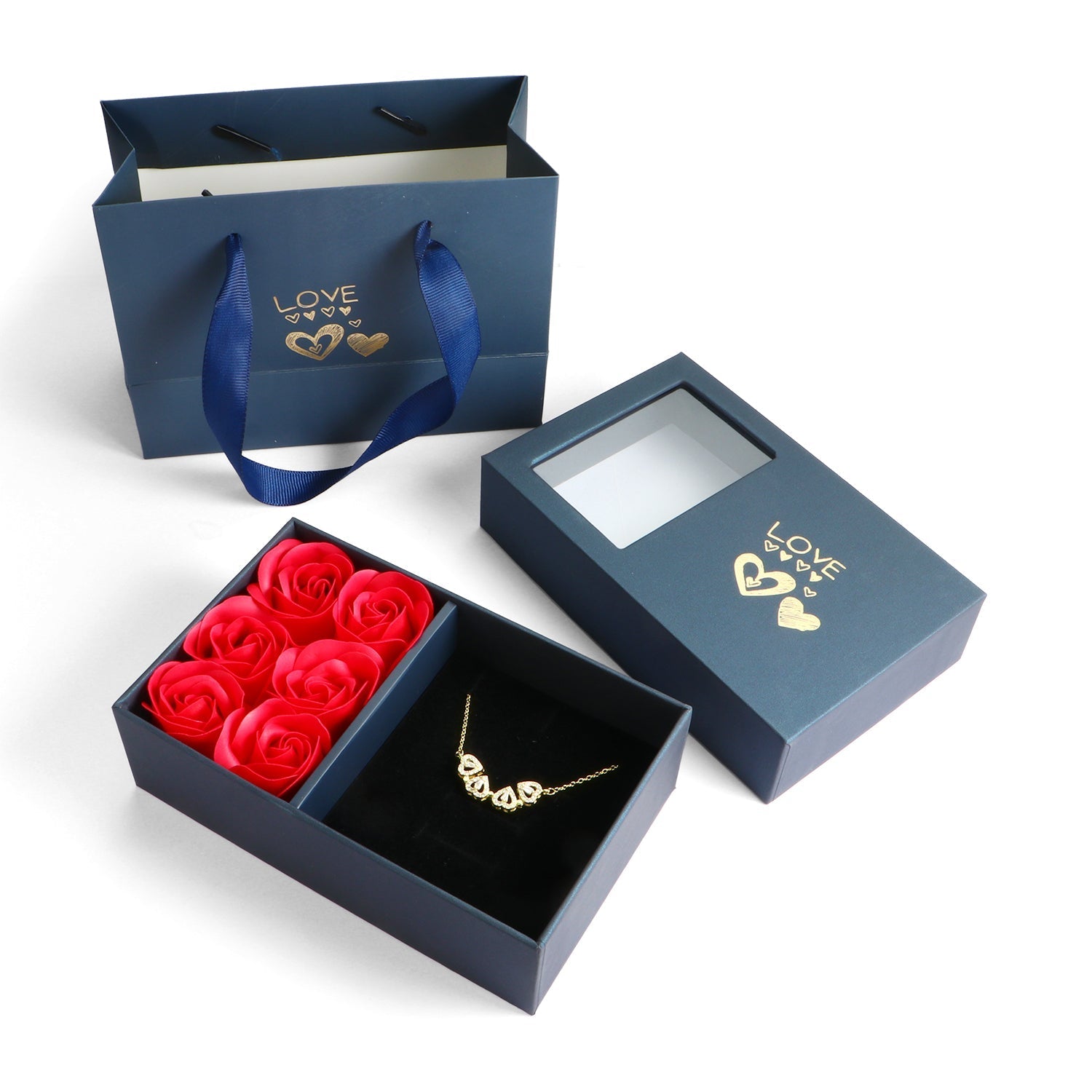 2-in-1 Charming rose Gold Plated Magnetic Necklace