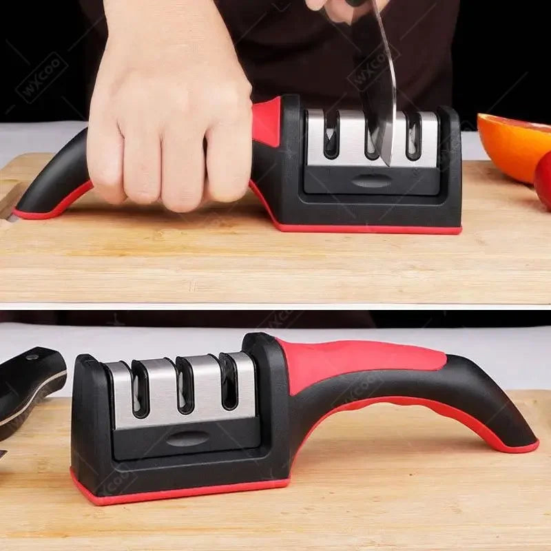 3-in-1 Knife Sharpener With Fruit And Meat Knife Peeler